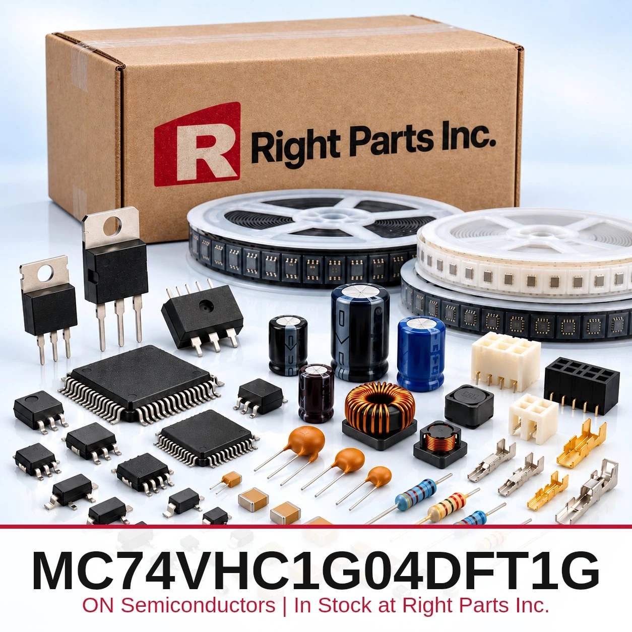 MC74VHC1G04DFT1G ON Semiconductors in stock at Right Parts Inc.