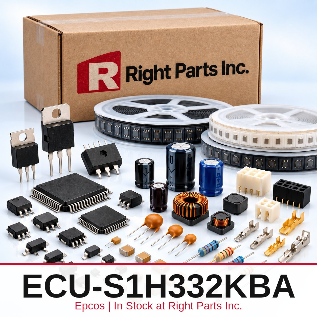 ECU-S1H332KBA Epcos in stock at Right Parts Inc.