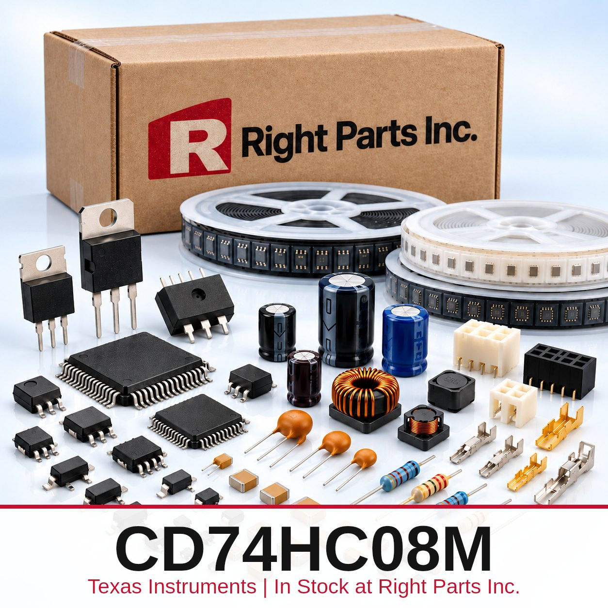 CD74HC08M Texas Instruments in stock at Right Parts Inc.