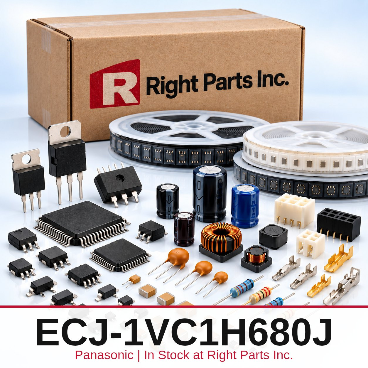 ECJ-1VC1H680J Panasonic in stock at Right Parts Inc.