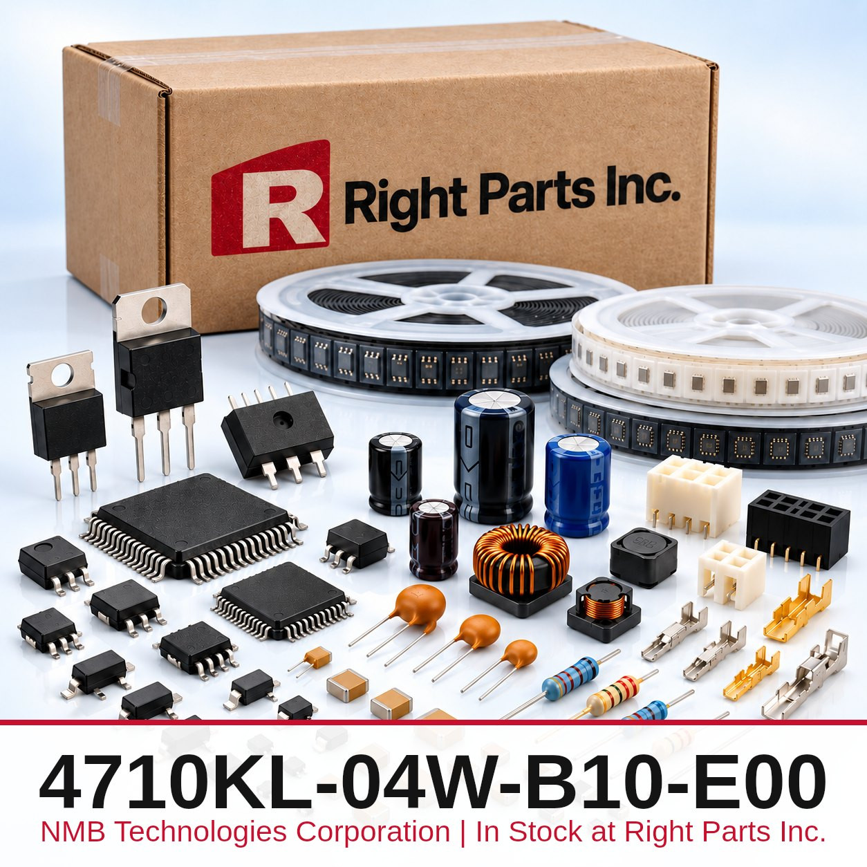 4710KL-04W-B10-E00 NMB Technologies Corporation in stock at Right Parts Inc.
