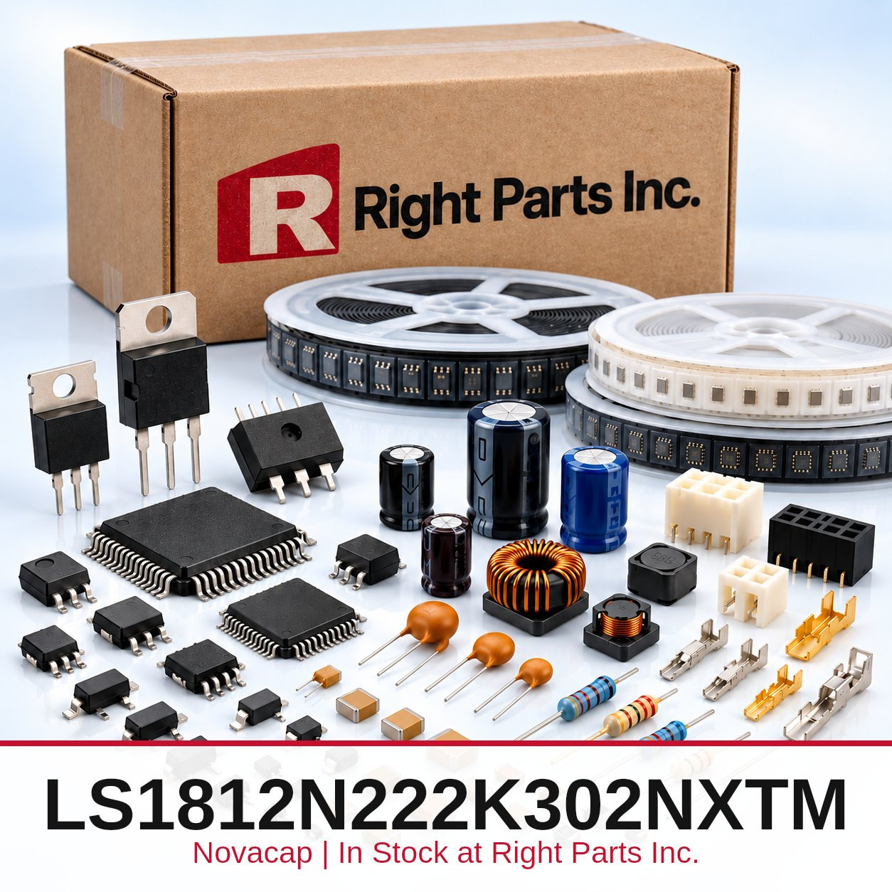 LS1812N222K302NXTM Novacap in stock at Right Parts Inc.