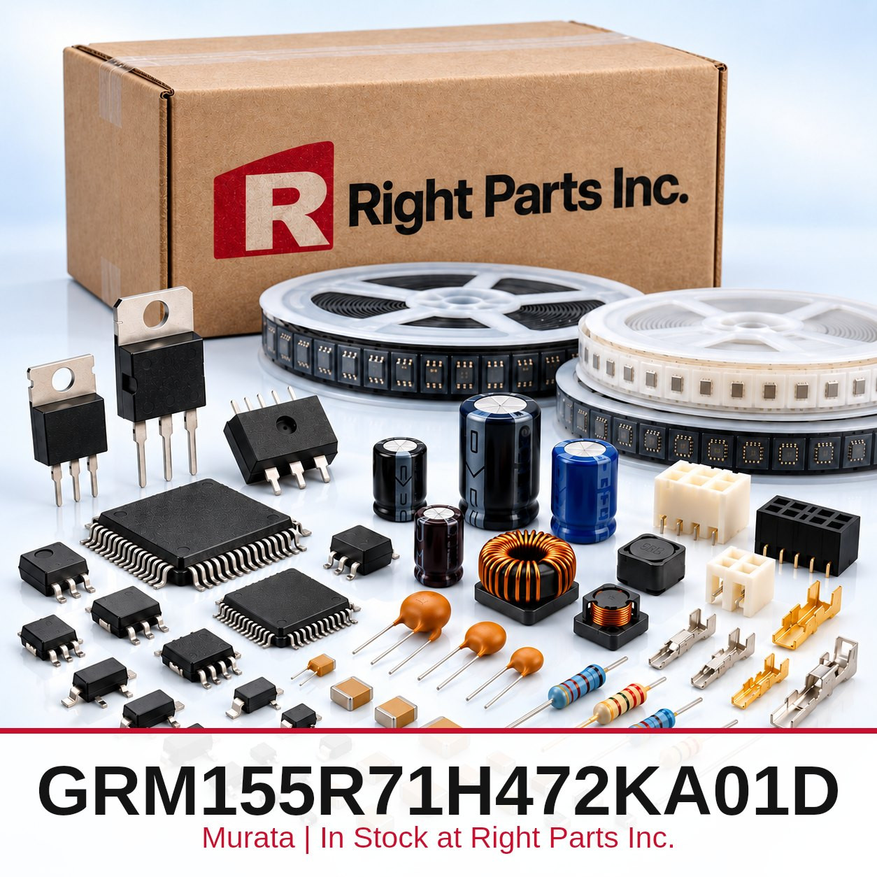 GRM155R71H472KA01D Murata in stock at Right Parts Inc.