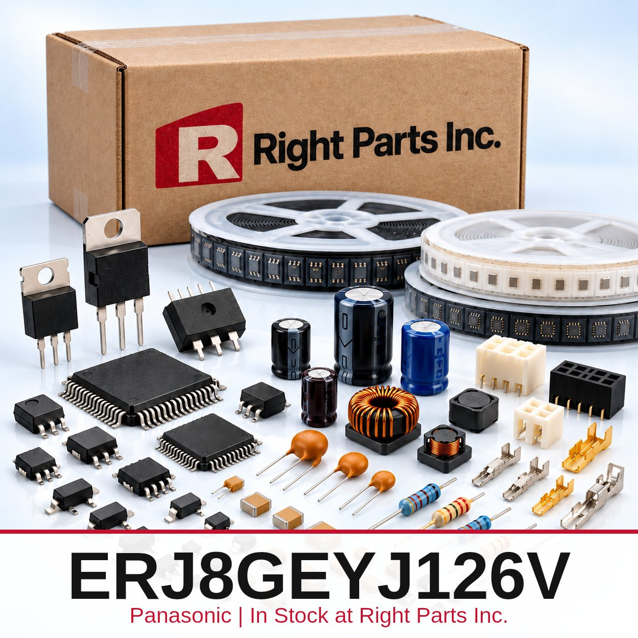 ERJ8GEYJ126V Panasonic in stock at Right Parts Inc.