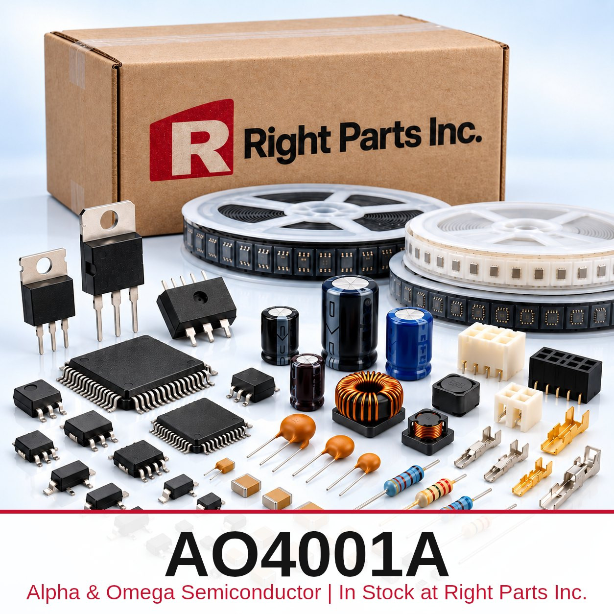 AO4001A Alpha & Omega Semiconductor in stock at Right Parts Inc.
