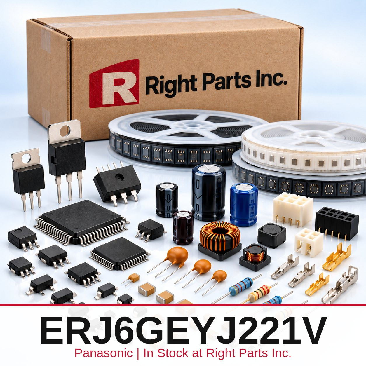 ERJ6GEYJ221V Panasonic in stock at Right Parts Inc.