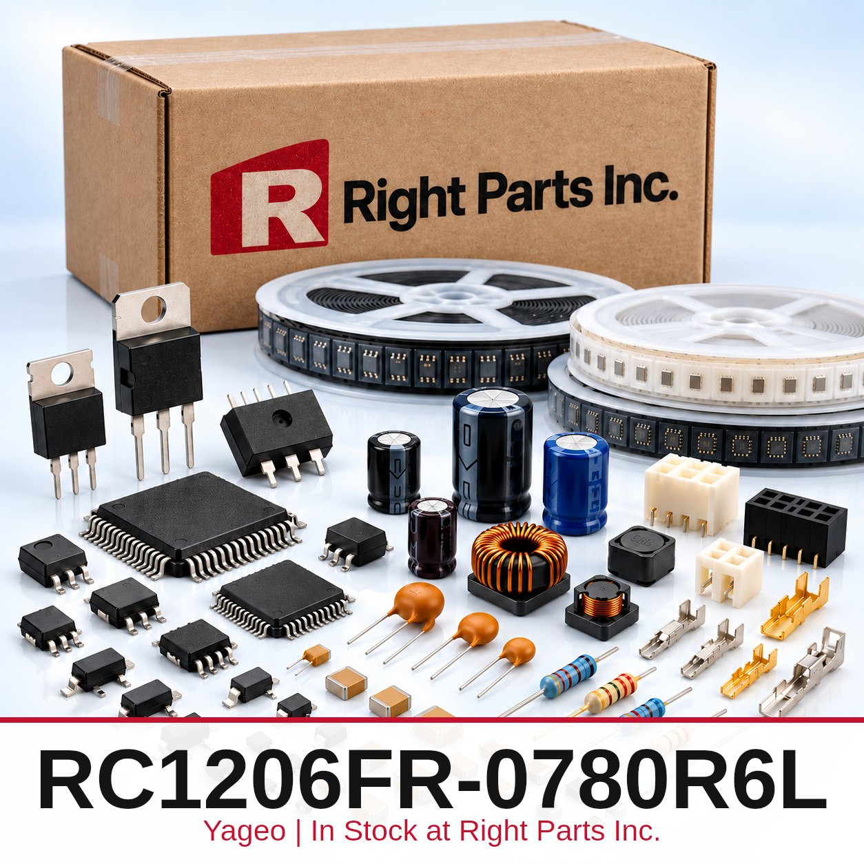 RC1206FR-0780R6L Yageo in stock at Right Parts Inc.