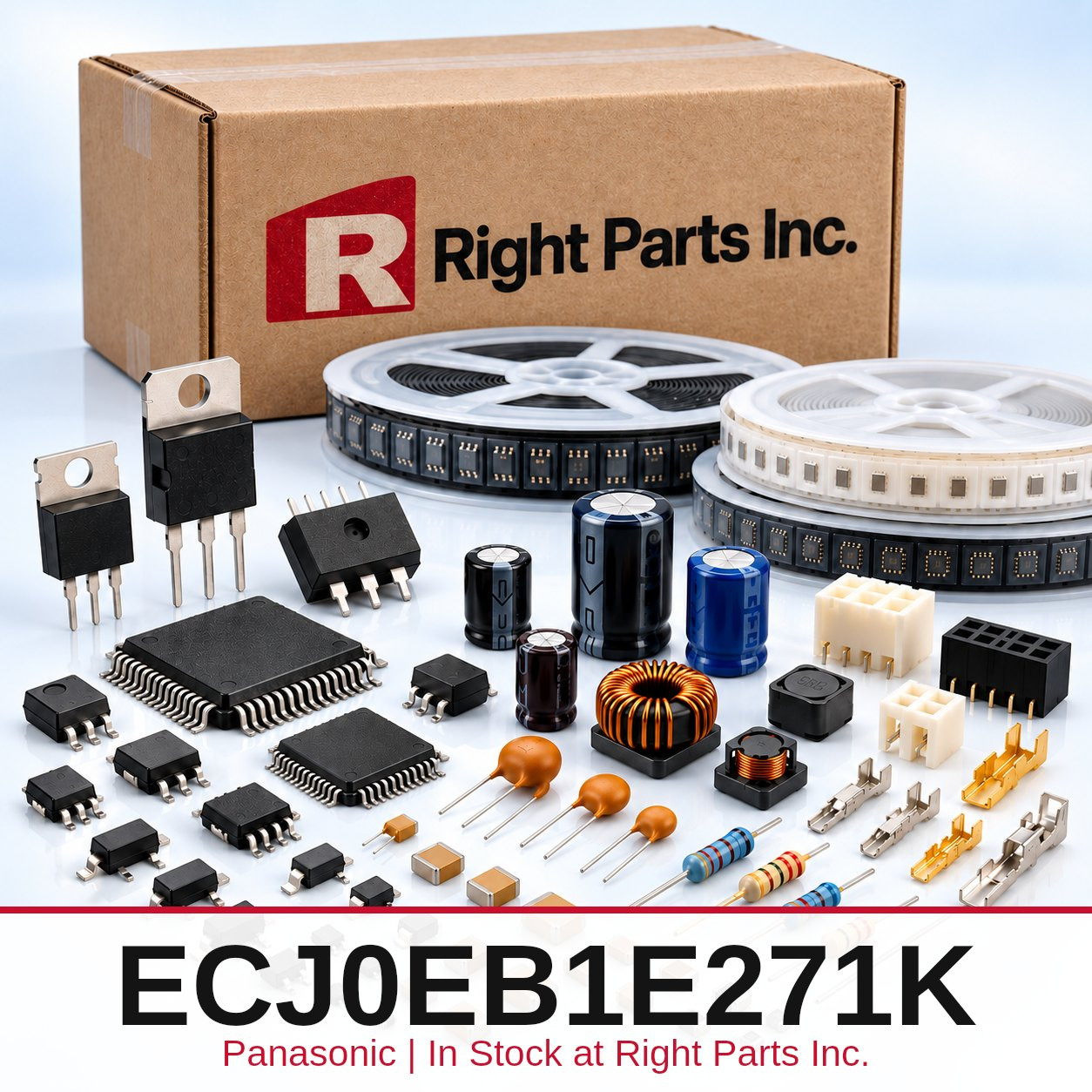 ECJ0EB1E271K Panasonic in stock at Right Parts Inc.