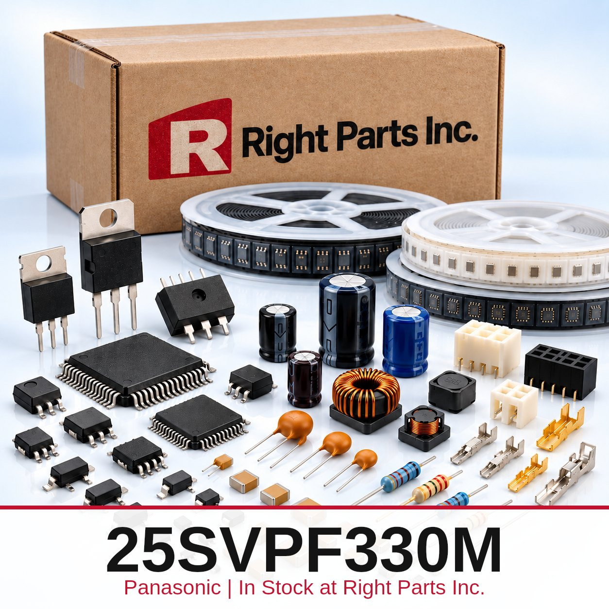 25SVPF330M Panasonic in stock at Right Parts Inc.