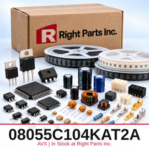 08055C104KAT2A AVX in stock at Right Parts Inc.