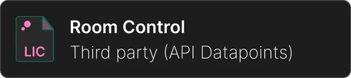 Room control datapoints license - 1 per room