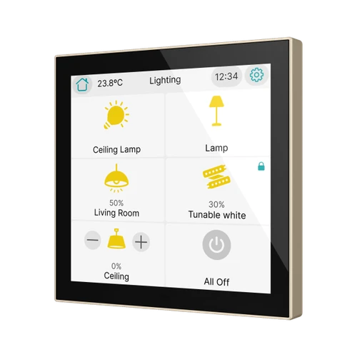 CX40. KNX capacitive touch panel 4" - Champagne