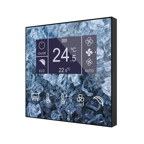 Flat Display v2. Capacitive switch with display and humidity sensor - 360° Customizacion