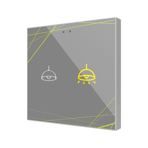 Flat RGB 2. Glass capacitive push button - 2 buttons - 360° Customizacion