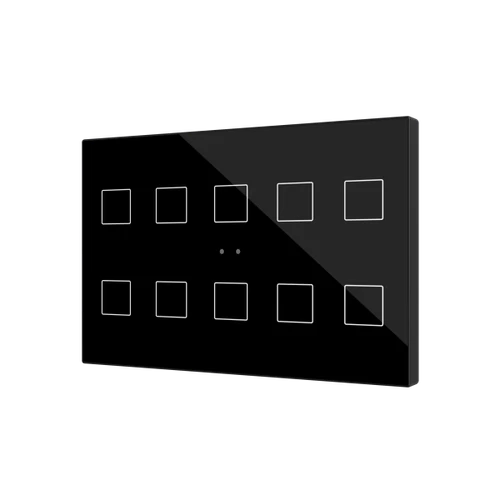 Flat XL X10. Glass capacitive push button - 10 buttons - Anthracite