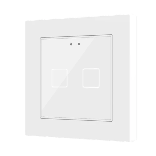 Flat 55 X4 v2. Glass capacitive push button 55x55 - 4 buttons - White (ZS55 frame not included)