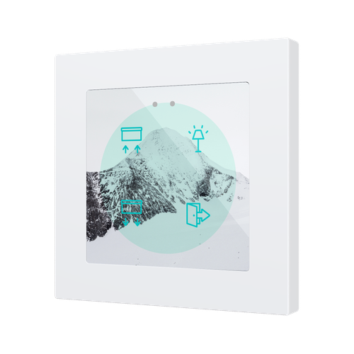 Flat RGB 55 X4. Glass capacitive push button 55x55 - 4 buttons - 360° Customizacion (ZS55 frame not included)