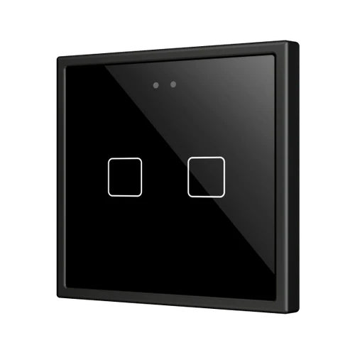 Flat 70 X2. Glass Capacitive push button 70x70 - 2 buttons - Anthracite (ZS70 frame not included)