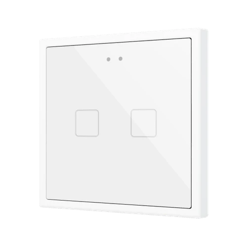 Flat 70 X2. Glass Capacitive push button 70x70 - 2 buttons - White (ZS70 frame not included)