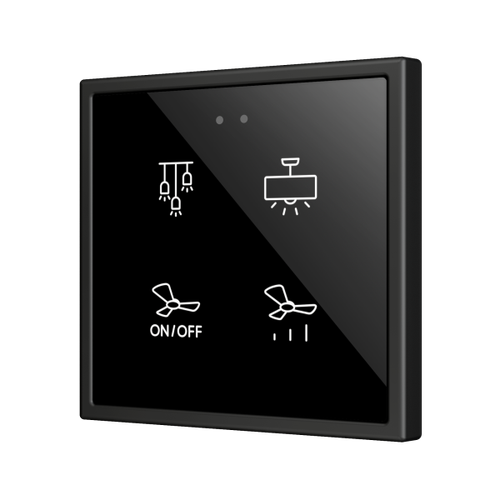Flat 70 X4. Glass Capacitive push button 70x70 - 4 buttons - Custom (ZS70 frame not included)