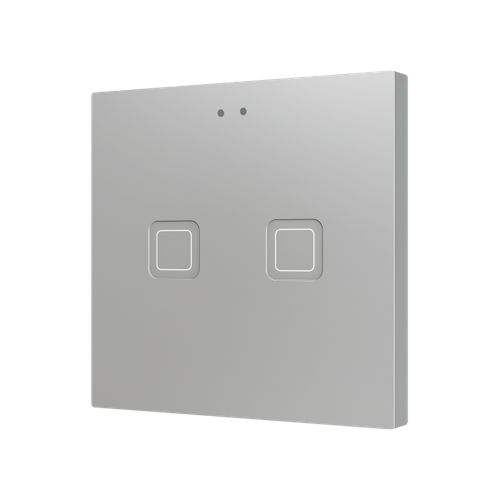 Tecla 2. PC-ABS Capacitive push button - 2 buttons - Silver