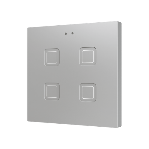 Tecla 4. PC-ABS Capacitive push button - 4 buttons - Silver