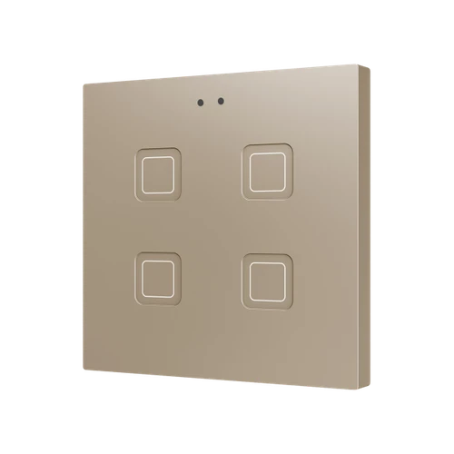 Tecla 4. PC-ABS Capacitive push button - 4 buttons - Champagne