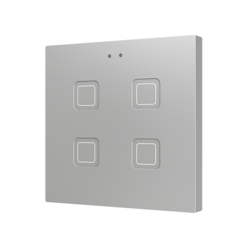 Tecla RGB 4. PC-ABS Capacitive push button - 4 buttons - Silver
