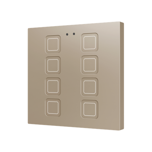 Tecla RGB 8. PC-ABS Capacitive push button - 8 buttons - Champagne