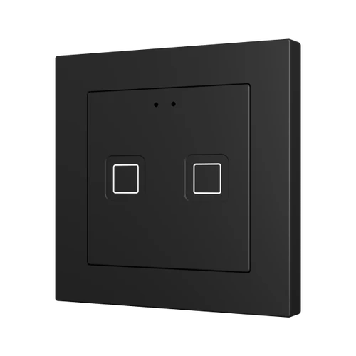 Tecla 55 X2. PC-ABS Capacitive push button 55x55 - 2 buttons - Anthracite (ZS55 frame not included)