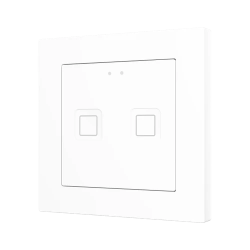 Tecla 55 X2. PC-ABS Capacitive push button 55x55 - 2 buttons - White (ZS55 frame not included)