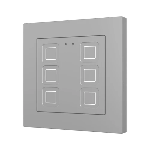 Tecla 55 X6. PC-ABS Capacitive push button 55x55 - 6 buttons - Silver (ZS55 frame not included)