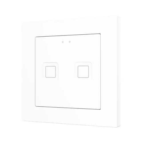 Tecla RGB 55 X2. PC-ABS Capacitive push button 55x55 - 2 buttons - White (ZS55 frame not included)