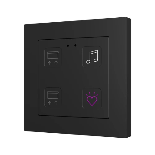 Tecla RGB 55 X4. PC-ABS Capacitive push button 55x55 - 4 buttons - Custom (ZS55 frame not included)
