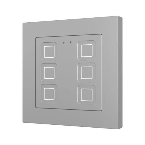 Tecla RGB 55 X6. PC-ABS Capacitive push button 55x55 - 6 buttons - Silver (ZS55 frame not included)