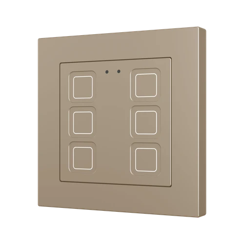 Tecla RGB 55 X6. PC-ABS Capacitive push button 55x55 - 6 buttons - Champagne (ZS55 frame not included)