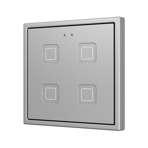 Tecla RGB 70 X4. PC-ABS Capacitive push button 70x70 - 4 buttons - Silver (ZS70 frame not included)