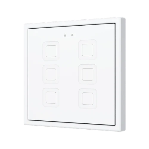 Tecla RGB 70 X6. PC-ABS Capacitive push button 70x70 - 6 buttons - White (ZS70 frame not included)
