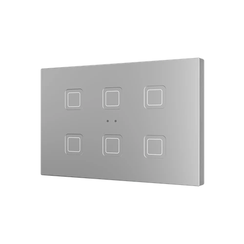 Tecla RGB XL 6. PC-ABS Capacitive push button - 6 buttons - Silver