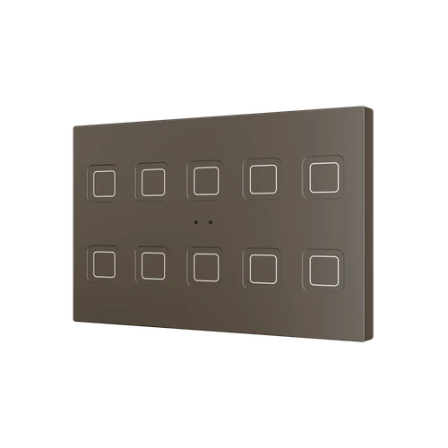 Tecla RGB XL 10. PC-ABS Capacitive push button - 10 buttons - Mocha