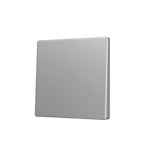 ZS55. Cover for Simple KNX Soft push button 55x55 mm. Tilt down - Silver