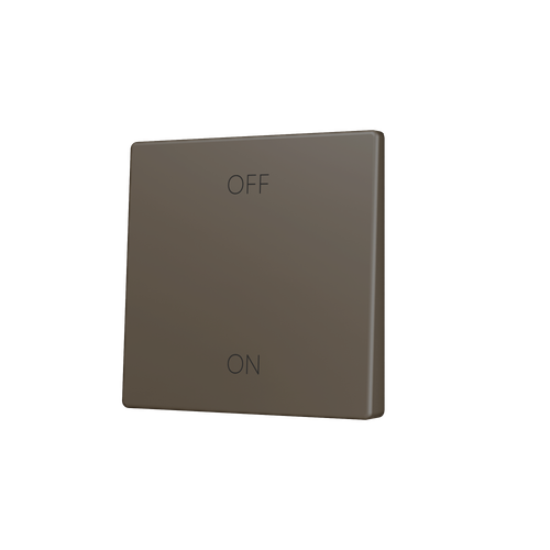 ZS55. Cover for Simple KNX Soft push button 55x55 mm. Tilt up&down - Mocha - Custom. Minimum 100 units per design