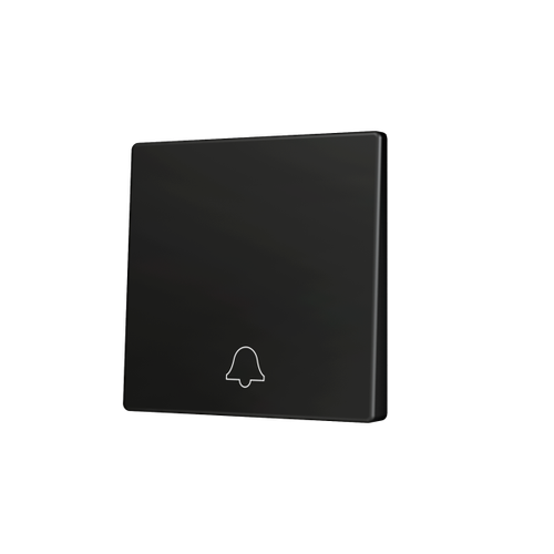 ZS55. Cover for Simple KNX Soft push button 55x55 mm. Tilt down - Doorbell icon - Anthracite