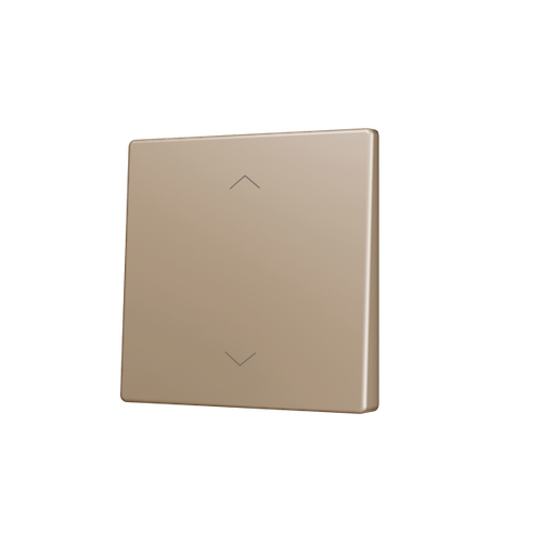 ZS55. Cover for Simple KNX Soft push button 55x55 mm. Tilt up&down - Shutter icon - Champagne