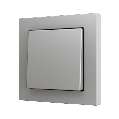 ZS55. Simple Soft push button for 1 binary input 55x55 mm - Silver