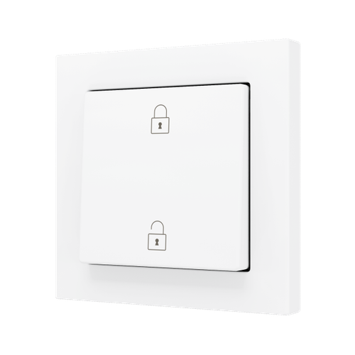 ZS55. Simple Soft push button for 2 binary inputs 55x55 mm - Matt white - Custom. Minimum 100 units per design