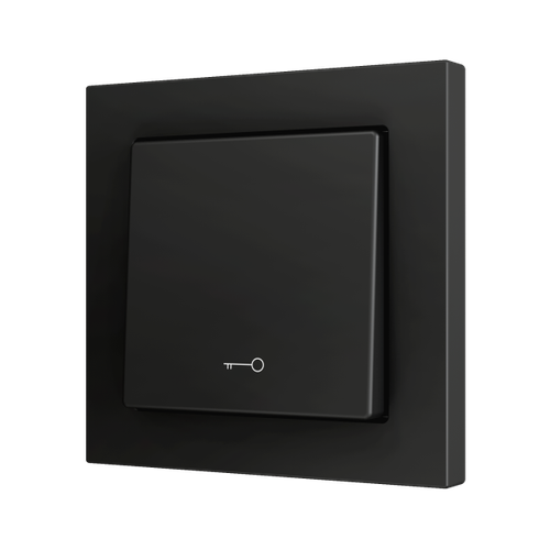 ZS55. Simple Soft push button for 1 binary input 55x55 mm - Key icon - Anthracite