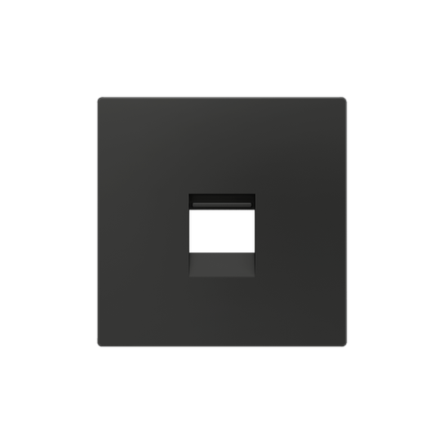 ZS55. Cover plate for RJ45 connector 55x55 mm - 1 insert - Anthracite