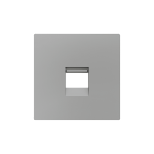ZS55. Cover plate for RJ45 connector 55x55 mm - 1 insert - Silver