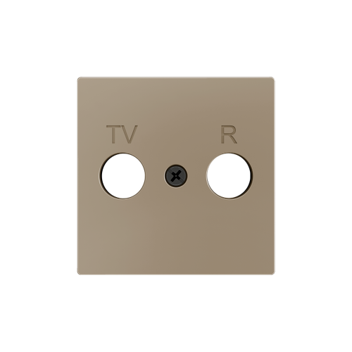 ZS55. Cover plate for TV/R insert 55x55 mm - Champagne